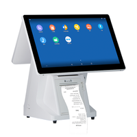 Machine TPV Tactile Windows/Android 15.6+11.6" avec Imprimante, Système Tout-en-Un pour Restaurant et Caisse Enregistreuse -- HLY