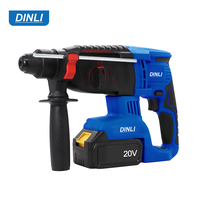 Marteau perforateur sans fil DINLI DL-01H 18V avec batterie au lithium, moteur sans balais, 26 mm, application industrielle pour le béton