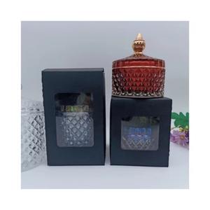 Wholesale best-selling candle jar and lid and box packaging craft paper candle box window packing box