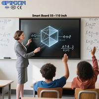 Tableau blanc interactif du système Android / Windows Indows 55 65 75 86 pouces avec panneau LCD de projection tactile et sans fil à 20 points