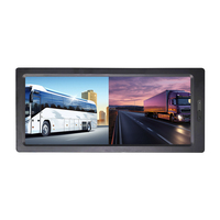 SeemeTech Moniteur de rétroviseur de bus 12,3 pouces LCD 1080P AI 4G WIFI GPS BSD Double caméra Carte TF Aide à la marche arrière pour la conduite à distance