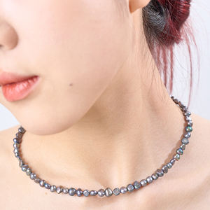 Thiết kế thủ công sang trọng Thiết kế tự nhiên chất lượng cao Trang sức nữ Vòng cổ ngọc trai đen - Product Image 2