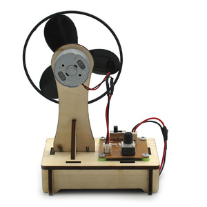 Ventilador de velocidad ajustable de madera, Kit de ciencia para bricolaje, juguete educativo para niños de 7 a 9 años, Control manual, no requiere batería - Product Image 3