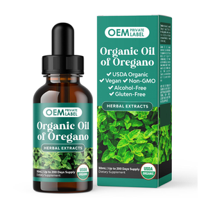 Supplément personnalisé 60 Probiotiques Candida Caprylic Aceite Essential 300 6000 mg Feuilles Gouttes liquides d'huile d'origan pour la santé - Product Image 1