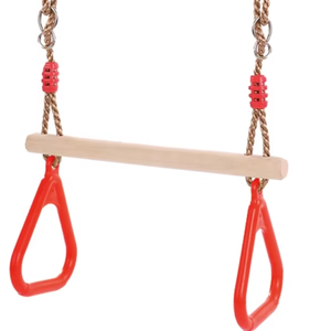 Barra de Columpio Tipo Trapecio para Patio Trasero, Accesorios para Columpio de 16.5 Pulgadas, Cadenas de Aleación Recubierta de <span class=keywords><strong>47</strong></span> Pulgadas, 2 Ganchos de Seguridad, Capacidad Máxima <100 kg - Product Image 4