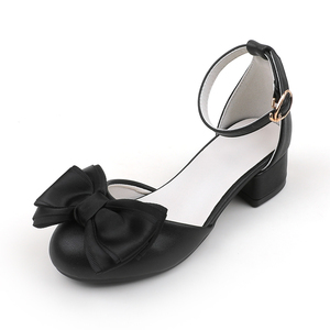 Chaussures pour petites filles, nouvelle collection printemps-été, légères, à bout ouvert, unies, mode, sandales à talons pour enfants - Product Image 2