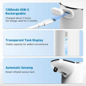 USB Charging Automatic Induction Foam Soap Dispenser 4-<b>Level</b> Touch-Free Electric Hand Washing Machine With Infrared for Hotels - Product Image 5