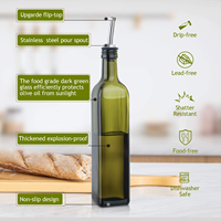 Vente en gros de bouteille d'huile d'olive en verre vert marasca de qualité alimentaire 250ml/500ml/750ml/1000ml pour la cuisine