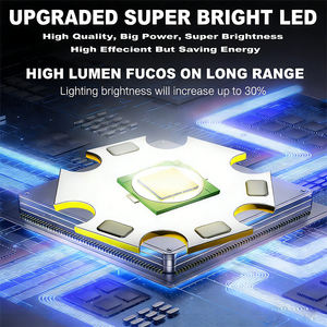 ไฟฉาย LED พลังงานแสงอาทิตย์แบบชาร์จไฟได้ กันน้ำ สว่างพิเศษ ไฟฉายมือถืออเนกประสงค์ สำหรับตั้งแคมป์ ทำงาน และใช้ในกรณีฉุกเฉิน - Product Image 4