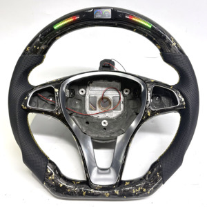 Volant en tissu sergé 3K C63 pour W205 C43 C180 C200 C250 C300 AMG 2014-2018 Prêt à être expédié - Product Image 1