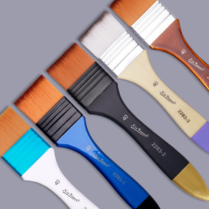 Kit de Pinceles de Arte Xin Bowen, Pincel Plano <span class=keywords><strong>para</strong></span> Pintura Facial, Pincel de Madera <span class=keywords><strong>para</strong></span> Acuarela, Pincel de Nailon Seguro <span class=keywords><strong>para</strong></span> Estudiantes y Artistas - Product Image 4