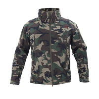 Veste tactique de chasse à capuche, en polaire softshell personnalisée, respirante, imperméable, pour hommes, randonnée en plein air, chasse en hiver