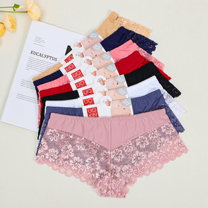 UOKIN-Culotte de bikini en nylon et élasthanne pour femmes, avec dos en dentelle, mélange de couleurs unies, culotte blanche et rose <span class=keywords><strong>sexy</strong></span>, sous-vêtements transparents - Product Image 1