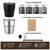 Tasse isotherme en acier inoxydable de 8 oz, double paroi, empilable, style coréen, incassable, avec logo personnalisé, fournisseur en gros