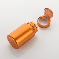 Bouteilles en plastique PET de 120 cc sans BPA, de qualité alimentaire, plaquées or, pour capsules, suppléments, pilules et chewing-gums, avec bouchon à clapet