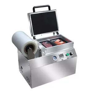 Aliments cuits Viande Steak Cru Prêt Repas Vide Operculeuse PVC/PE Film Peau Emballage Sous Vide Machine