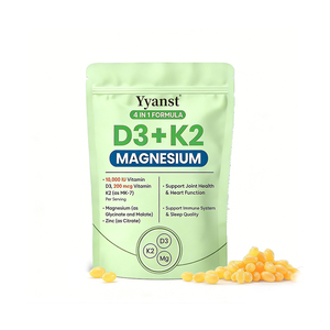 Vitamina D3 de alta calidad, VITAMINA K2, Magnesio y Zinc. Promueven el desarrollo óseo y dental, mantienen la salud cardiovascular. Cápsulas blandas. - Product Image 1