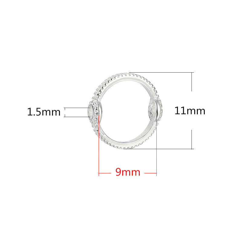 silver-fit 9mm beads