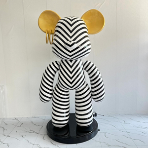 Ours en fibre de verre résine de dessin animé moderne personnalisé artisanat résine Art Home Decor <span class=keywords><strong>1m50</strong></span> sculpture d'ours violent en fibre de verre - Product Image 5