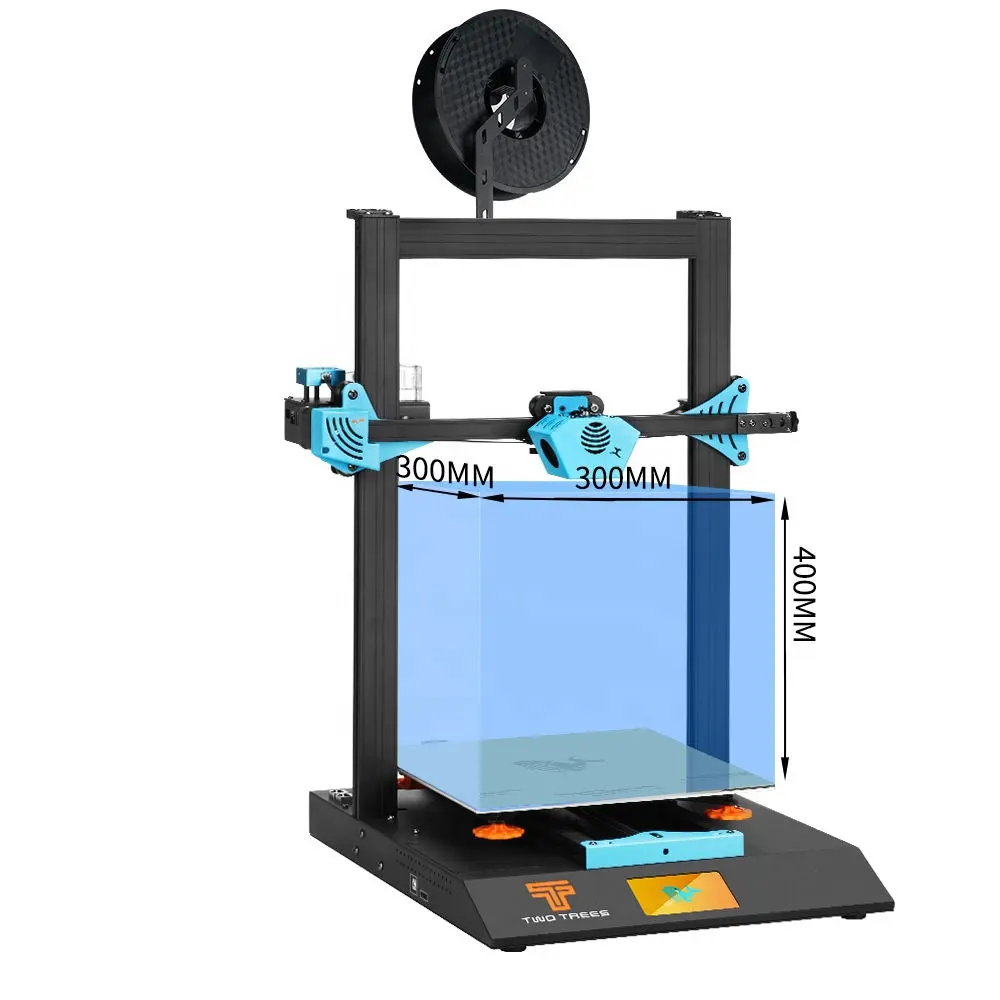 Deux imprimantes 3d multicolores de bureau BLU-5 de haute qualité, FDM professionnel bricolage automatique 3d