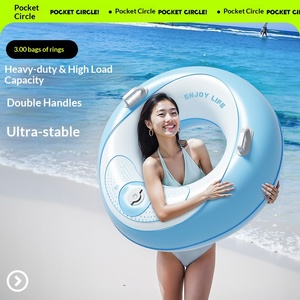 <span class=keywords><strong>Bouée</strong></span> de natation <span class=keywords><strong>gonflable</strong></span> à double poignée, en PVC double couche épaissi, en forme d'œuf, pour l'extérieur, portable et compacte - Product Image 2