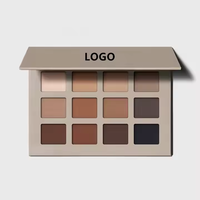 Maquillage de marque privée 12 couleurs mat miroitant ombre à paupières Glam ombre à paupières Palette imperméable durable vegan cosmétique Logo personnalisé
