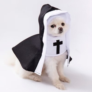 Disfraz <span class=keywords><strong>de</strong></span> Gato, Ropa para Perro, Atuendo <span class=keywords><strong>de</strong></span> <span class=keywords><strong>Monja</strong></span> Divertido para Mascotas, Ropa Informal y Linda para Mascotas Pequeñas y Medianas - Product Image 1