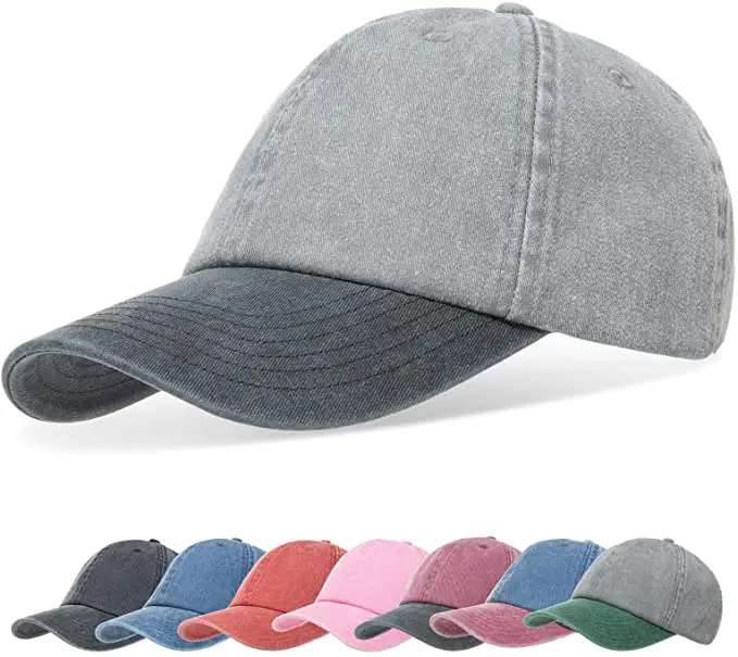 ZOWYA düz beyzbol şapkası erkekler kadınlar için baba şapka ayarlanabilir Panel tuval şapka