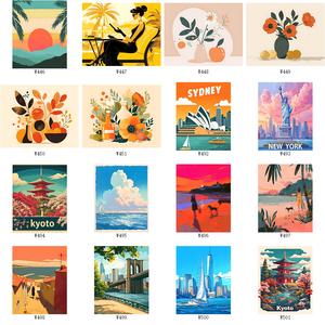 5D DIY dibujo <span class=keywords><strong>Simple</strong></span> <span class=keywords><strong>paisaje</strong></span> urbano Australia Sydney Opera House diamante pintura Kit <span class=keywords><strong>para</strong></span> niños regalo - Product Image 6