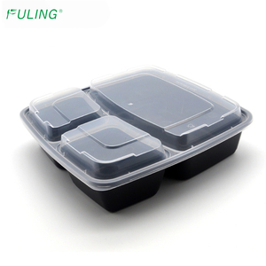 Farina piena di preparazione 3 vano porta pranzo scatola cibo Bento scatola contenitore cibo con coperchio - Product Image 1