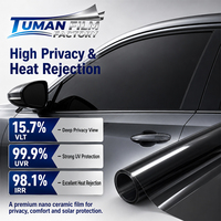 Film de protection solaire automobile Tuman Deep Privacy Nano Ceramic Titanium Carbide avec rejet de chaleur et blocage UV pour vitres latérales de voiture