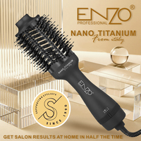 ENZO Logo personnalisé professionnel multifonctionnel Blowout Revlon One Step sèche-cheveux brosse Volume d'air chaud brosse sèche-cheveux peigne
