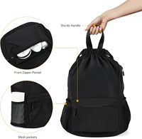 Sac à dos de sport imperméable personnalisé avec cordon de serrage pour hommes et femmes, sac de sport avec poche latérale
