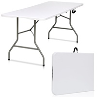 6 Fuß Großhandel Camping Garten Outdoor Essbereich Weiße 6ft Rechteckige Kunststoff-Klapptische und Stühle Set für Veranstaltungen