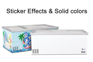 Congélateur vitrine incurvé pour supermarché, avec dessus en verre, congélateur profond pour glace, réfrigérateur Pepsi, congélateur Heladera - Product Image 2