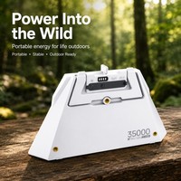 Support de batterie externe SwiftJoy à clipser pour Starlink Mini 127Wh 35000mAh portable avec charge rapide DC USB-C PD 65W et câble