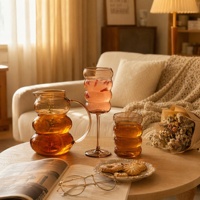 Ensemble de carafe et de verres à boisson froide en forme de gourde, réutilisables et personnalisables, de style moderne, vente en gros Lefu