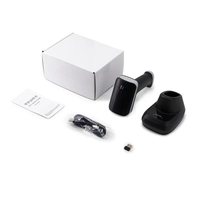 Escáner Inalámbrico con Base de Carga, Lector de Códigos QR USB Portátil para Punto de Venta y Gestión de Inventario - Escaneo Automático de Alta Velocidad