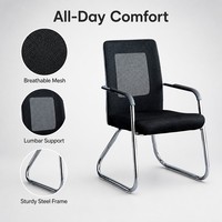 Chaise de bureau ergonomique à dossier haut avec accoudoirs pour réunions et visiteurs, pour l'approvisionnement transfrontalier