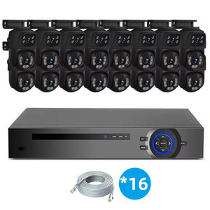 Telecamera POE KERUI 6MP a Doppio Schermo <span class=keywords><strong>CCTV</strong></span> Sistema di Sorveglianza NVR a 16 Canali con Cavo di Rete Telecamere PTZ da Esterno Sicurezza Domestica ICSEE - Product Image 1