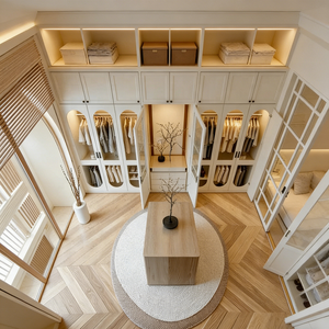 Armoire en bois moderne blanche personnalisable et verrouillable avec de nombreux tiroirs pour chambre, salle de sport, atelier, rangement contemporain pour la maison - Product Image 5