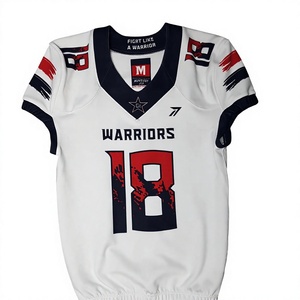 Spandex American Football Jersey Men Women Sweat Wicking Breathable Lightweight Custom Team Logo Number Low MOQ OEM Wholesale - Product Image 1