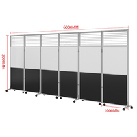 Cloison de séparation de bureau moderne, panneau mural pliable, écran mobile, séparateur durable en MDF, utilisation commerciale, entrepôt, cuisine, salle de sport