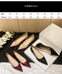 Zapatos Planos Casuales de Mujer, Diseño 2026, Kate CL, Rojos, Clásicos, Negros, Elegantes, con Suela Roja, de Charol, con Punta - Product Image 1