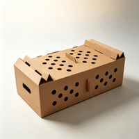 Boîte de transport en carton ondulé recyclable, découpée sur mesure et gaufrée, pour volailles vivantes et poussins, vente en gros