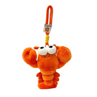 Porte-clés en peluche d'animaux marins mignons - Tortue, pieuvre, baleine, étoile - 10 cm - Polyester, coton PP rembourré - Cadeau pour enfants