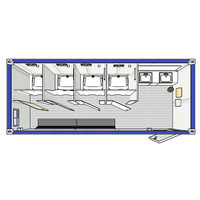 WC mobile préfabriqué de 20 pieds pour camping, toilettes publiques extérieures en conteneur, à vendre pour événements