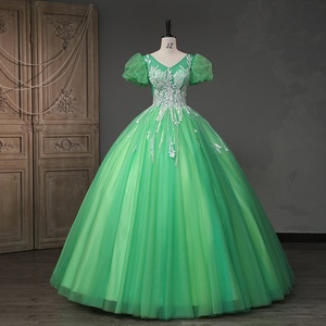Robes élégantes et bouffantes vertes sur le thème <span class=keywords><strong>de</strong></span> la forêt pour performances <span class=keywords><strong>de</strong></span> piano et <span class=keywords><strong>de</strong></span> <span class=keywords><strong>chant</strong></span> - Product Image 6
