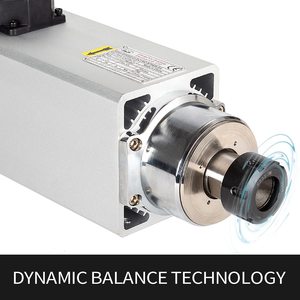 Moteur de broche CNC refroidi par air Zhong Hua Jiang Square ER32 avec roulements en céramique 6KW 380V pour machine de gravure CNC - Product Image 2
