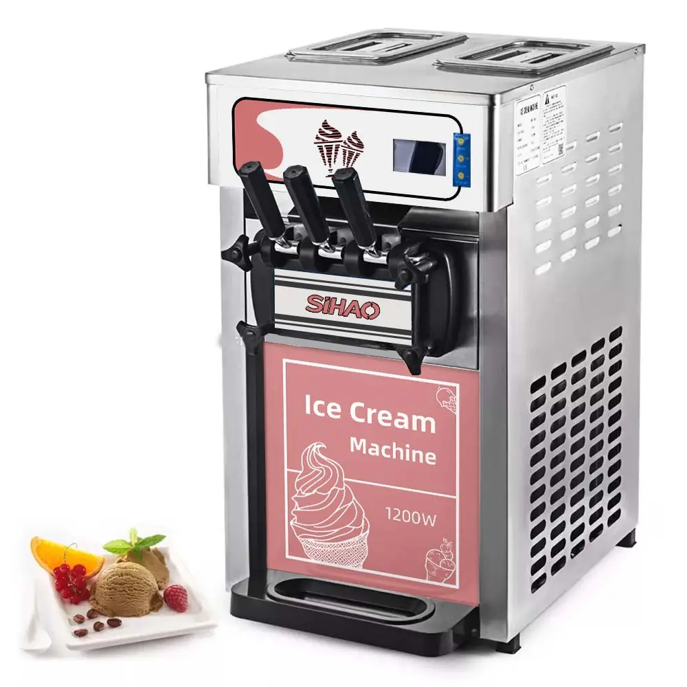 가격 호의적 인 새로운 2023 18L 중국 상업 자동 아이스크림 기계 메이커 수제 아이스크림 기계